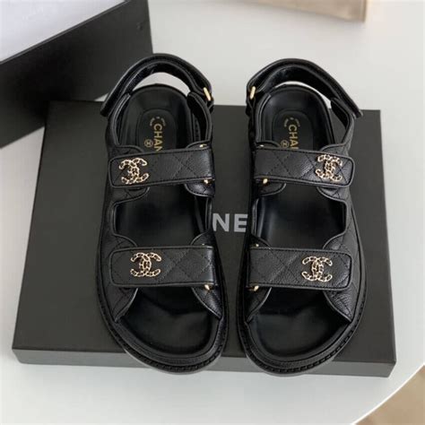 chanel cc velcro sandals|Chanel Velcro sandals price.